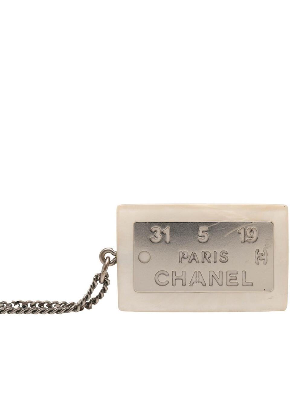 Chanel Pendant Necklace White Metal #256744C61B